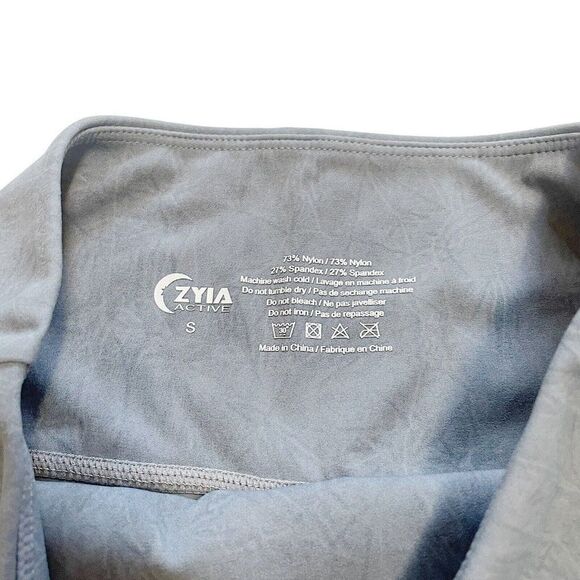 ZYIA ACTIVE Shorts Womens S Gray Granite Biker High Rise Stretch Soft Athletic - Picture 6 of 8